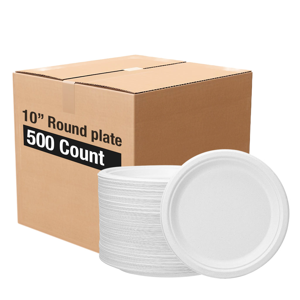 NEW PatraDine - 10" Plain Plates (50 / 500 Counts)