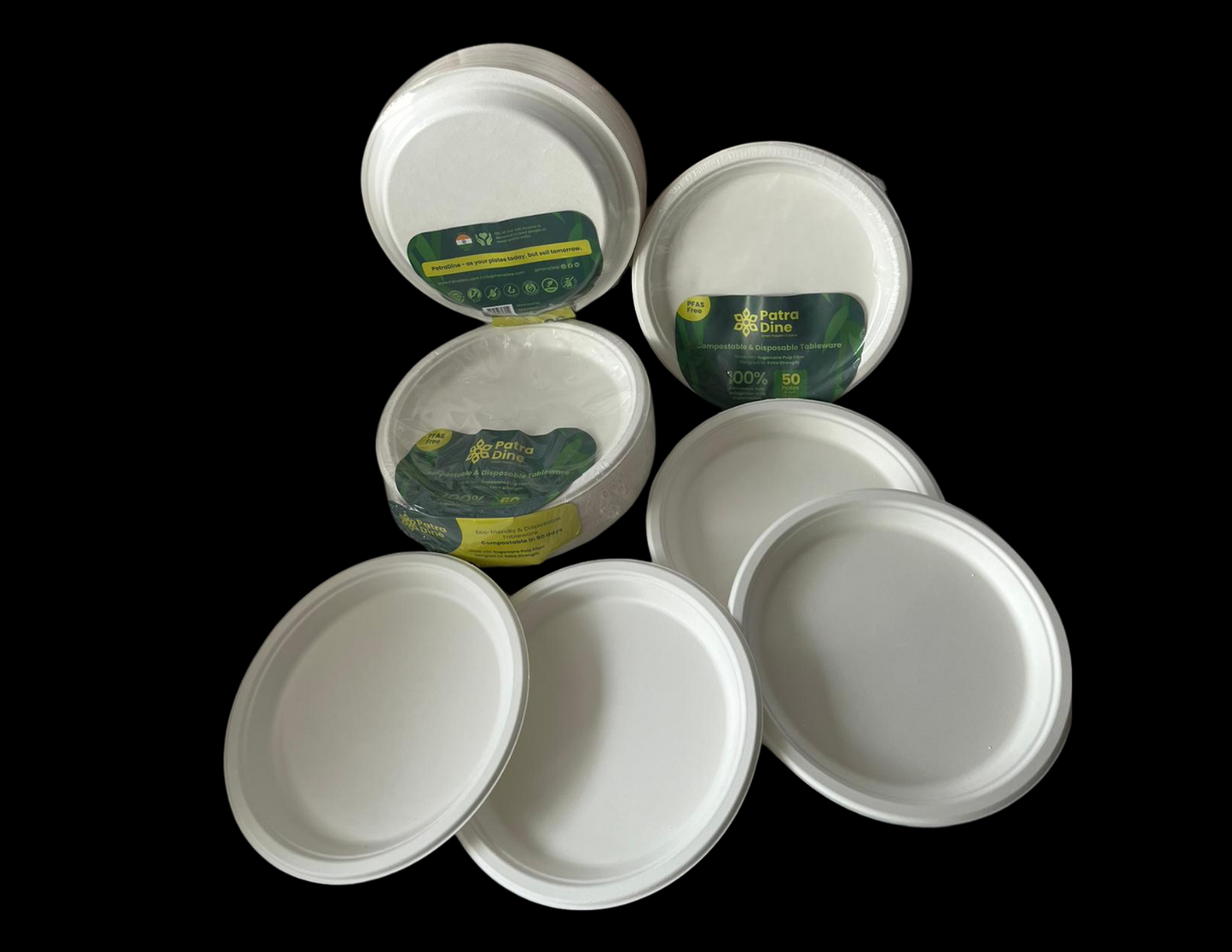 NEW PatraDine - 10" Plain Plates (50 / 500 Counts)