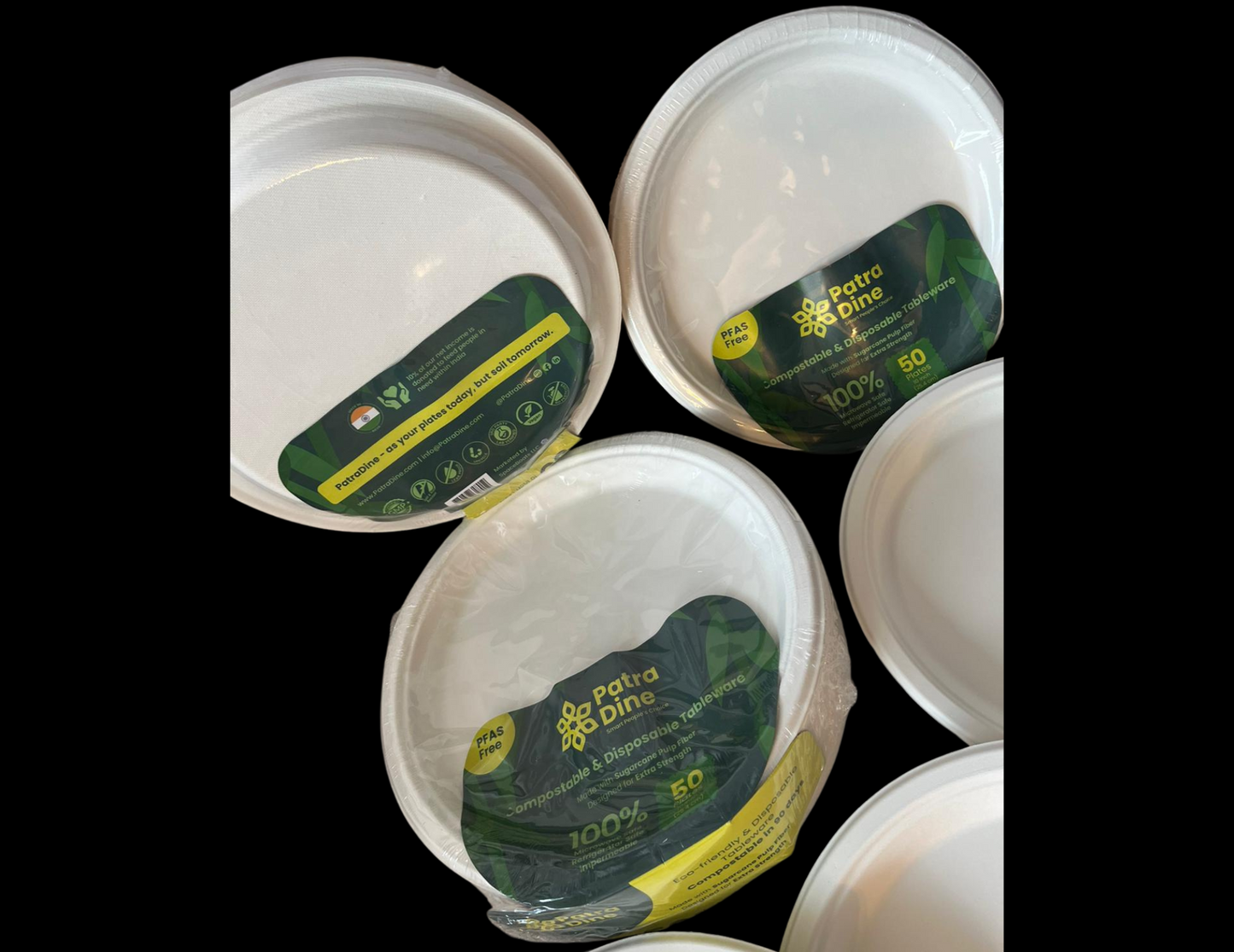 NEW PatraDine - 10" Plain Plates (50 / 500 Counts)