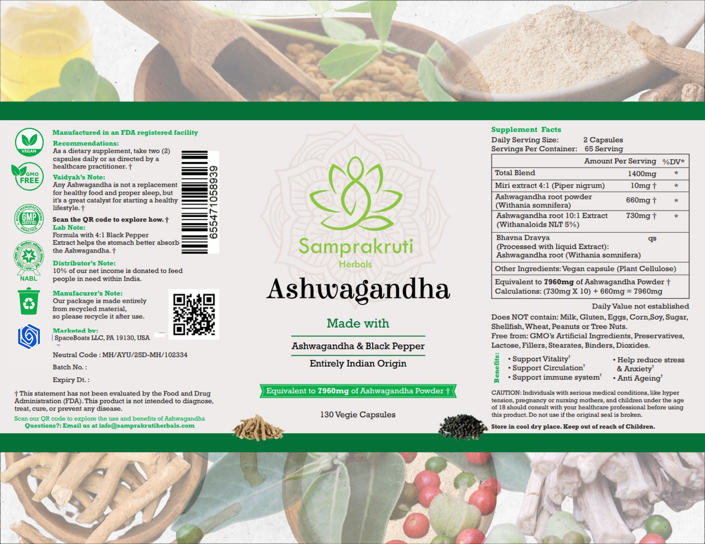 Ashwagandha 7960 mg