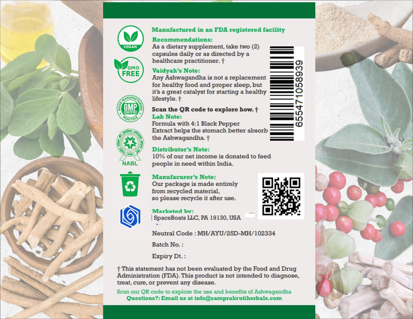 Ashwagandha 7960 mg