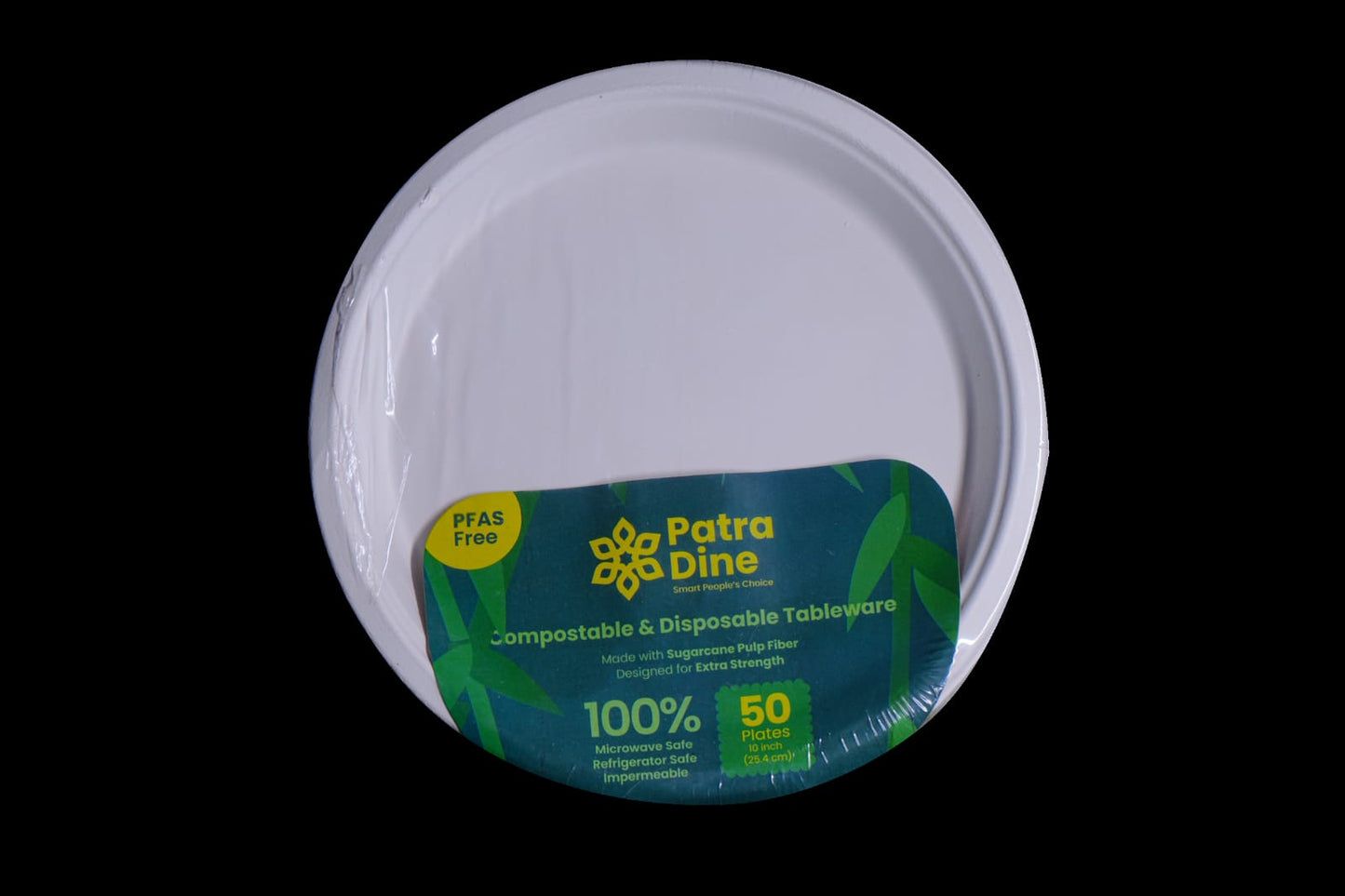 NEW PatraDine - 10" Plain Plates (50 / 500 Counts)