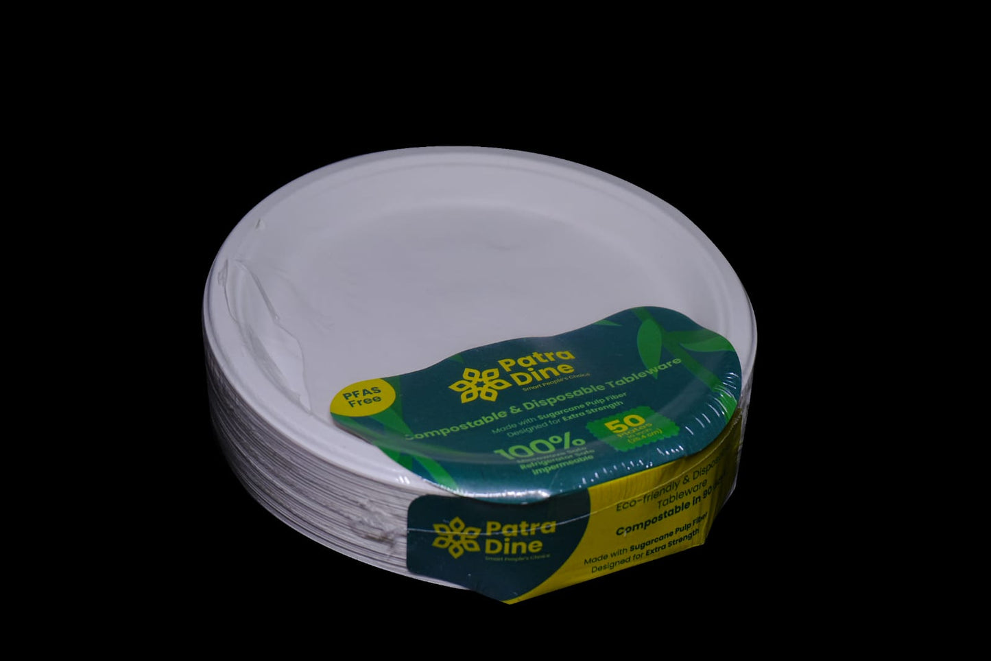NEW PatraDine - 10" Plain Plates (50 / 500 Counts)