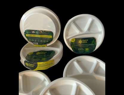 NEW PatraDine - 4 Compartments 11" Plates (25 / 50 / 500 Counts)