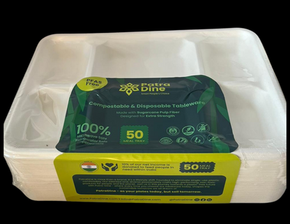 NEW PatraDine - 6 Compartment Tray (25 / 50 / 300 Counts)