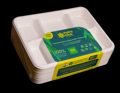 NEW PatraDine - 6 Compartment Tray (25 / 50 / 300 Counts)
