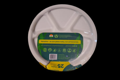 NEW PatraDine - 4 Compartments 11" Plates (25 / 50 / 500 Counts)