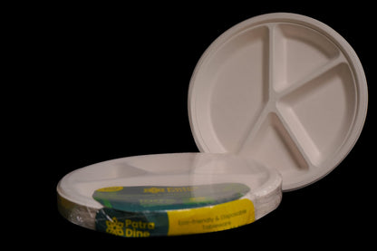 NEW PatraDine - 4 Compartments 11" Plates (25 / 50 / 500 Counts)