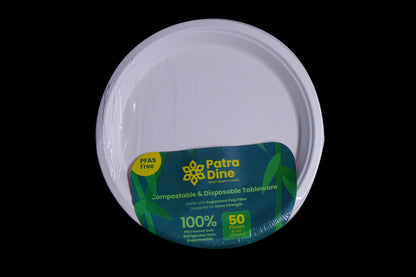 NEW PatraDine - 10" Plain Plates (50 / 500 Counts)